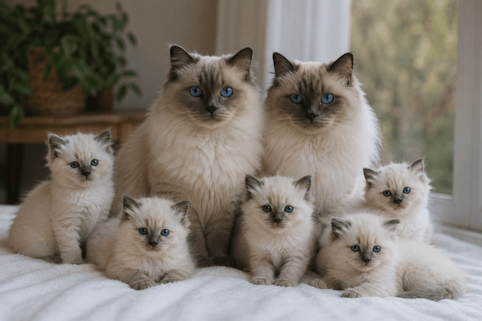 Birmadoll familie